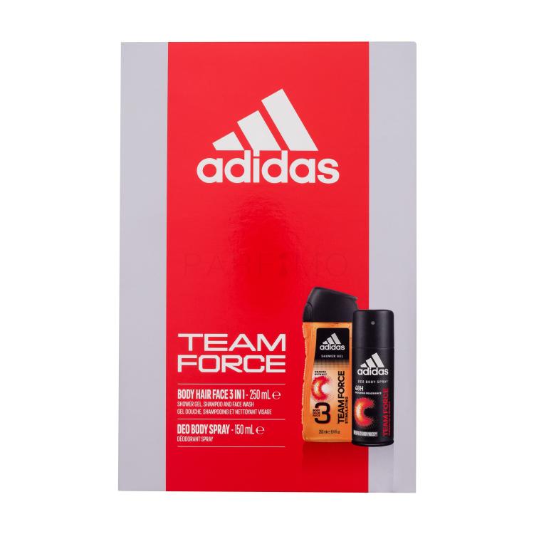 Adidas Team Force 3in1 Poklon set dezodorans 150 ml + gel za tuširanje 250 ml