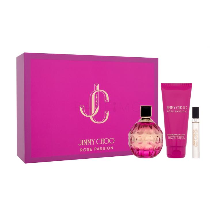 Jimmy Choo Rose Passion Poklon set parfemska voda 100 ml + parfemska voda 7,5 ml + losion za tijelo 100 ml