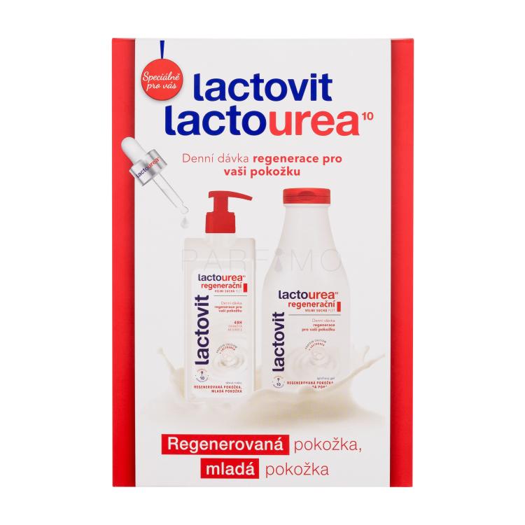 Lactovit LactoUrea Regenerating Poklon set losion za tijelo Lactourea Regenerating Body Milk 400 ml + gel za tuširanje Lactourea Regenerating Shower Gel 500 ml