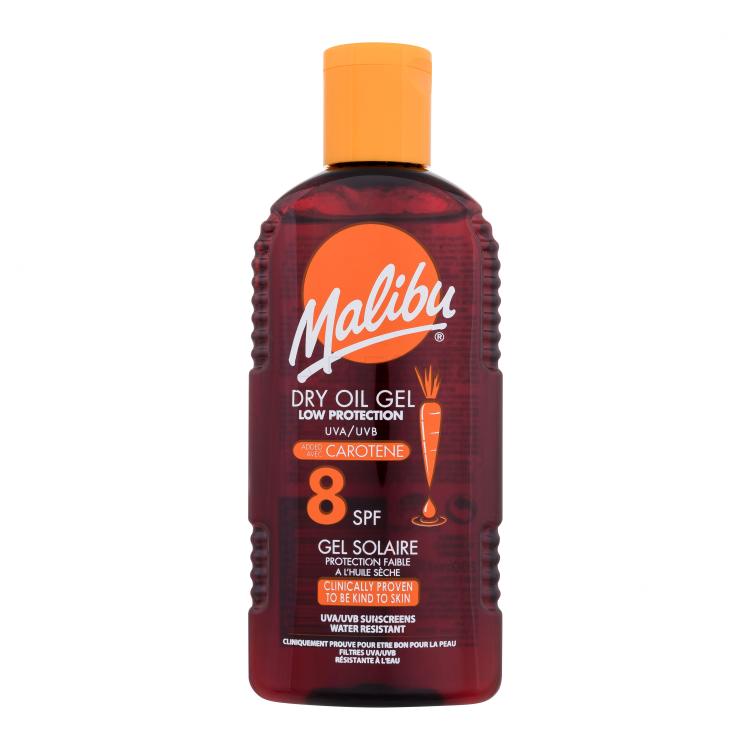 Malibu Dry Oil Gel With Carotene SPF8 Proizvod za zaštitu od sunca za tijelo 200 ml