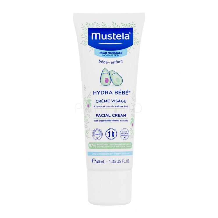 Mustela Hydra Bébé® Facial Cream Dnevna krema za lice za djecu 40 ml oštećena ambalaža