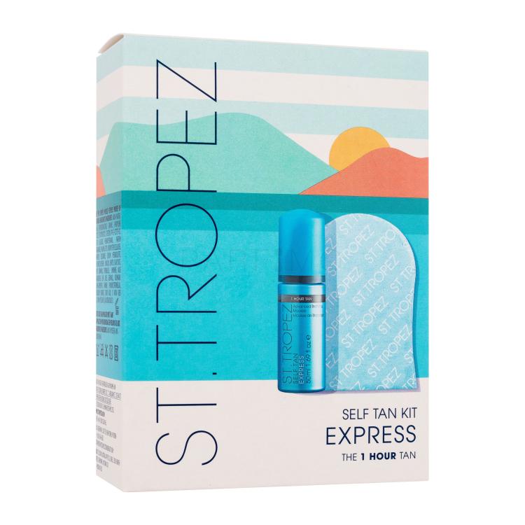 St.Tropez Self Tan Express Kit Poklon set pjena za samotamnjenje Self Tan Express Bronzing Mousse 50 ml + rukavica za nanošenje proizvoda za samotamnjenje 1 kom