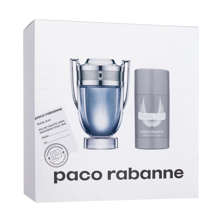 Paco Rabanne Invictus SET1 Poklon set toaletna voda 100 ml + dezodorans 75 ml