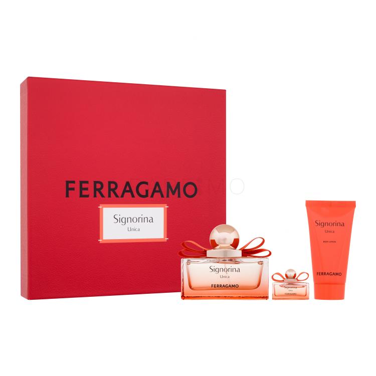 Ferragamo Signorina Unica Poklon set parfemska voda 100 ml + losion za tijelo 50 ml + parfemska voda 5 ml