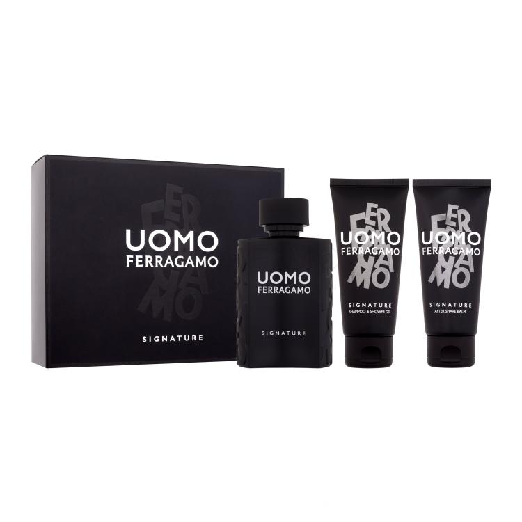 Ferragamo Uomo Signature Poklon set parfemska voda 100 ml + šampon i gel za tuširanje 100 ml + balzam poslije brijanja 100 ml