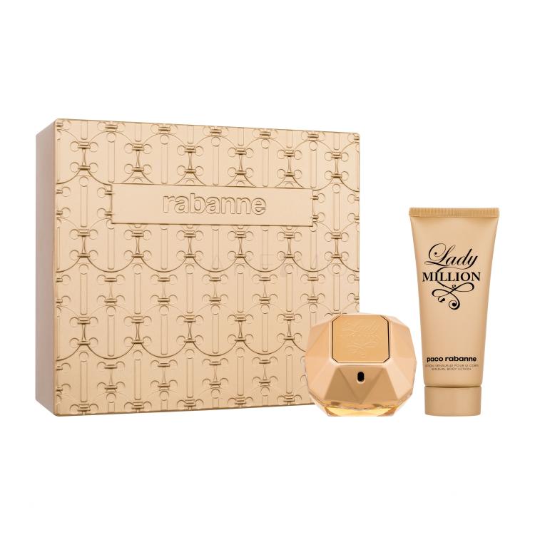 Paco Rabanne Lady Million SET1 Poklon set parfemska voda 80 ml + losion za tijelo 100 ml + limenka