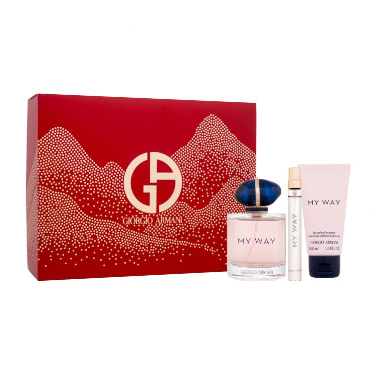 Giorgio Armani My Way Poklon set parfemska voda 90 ml + losion za tijelo 50 ml + parfemska voda 10 ml