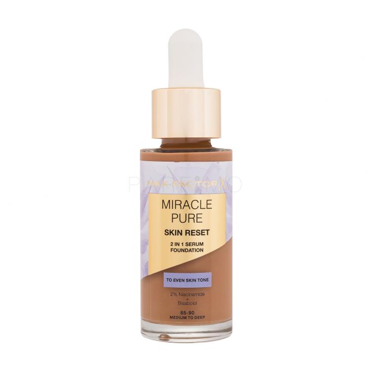 Max Factor Miracle Pure Skin Reset 2in1 Serum Foundation Puder za žene 30 ml Nijansa 85-90 Medium To Deep