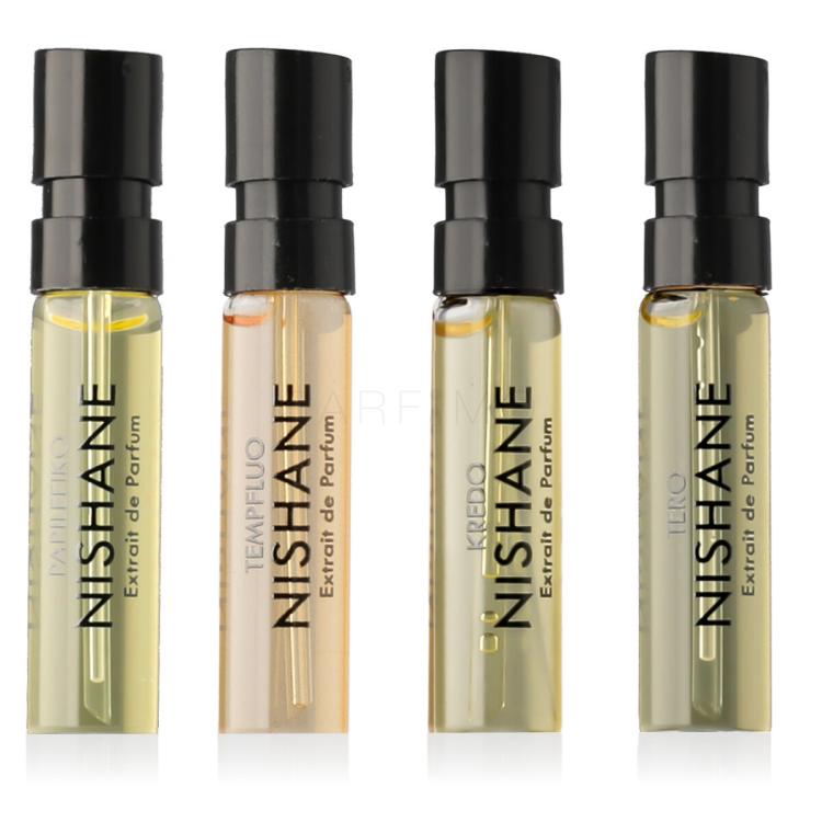 Nishane Discovery Set Time Capsule Collection Poklon set parfemski ekstrakt Papilefiko 2 ml + parfemski ekstrakt Tempfluo 2 ml + parfemski ekstrakt Tero 2 ml + parfemski ekstrakt Kredo 2 ml