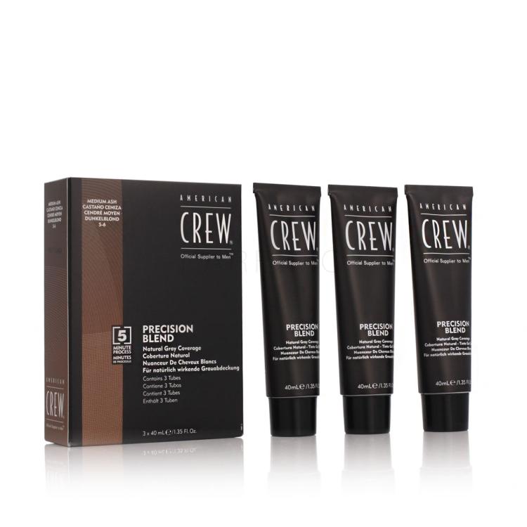 American Crew Precision Blend Natural Grey Blending Hair Color Boja za kosu za muškarce 3x40 ml Nijansa 5-6 Medium Ash
