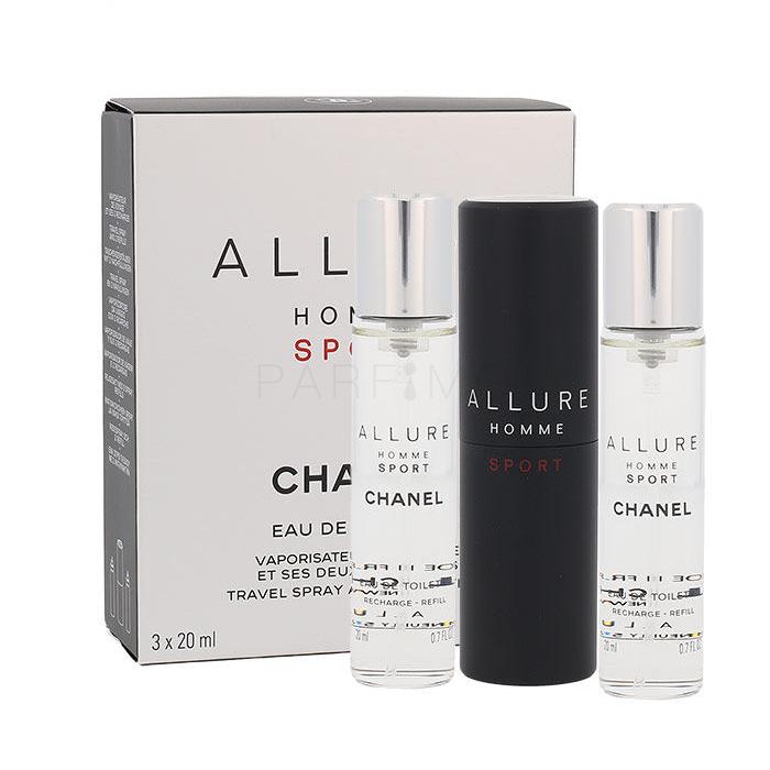 Chanel Allure Homme Sport Toaletna voda za muškarce &quot;okreni i poprskaj&quot; 3x20 ml