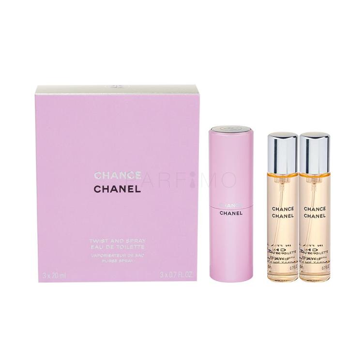Chanel Chance Toaletna voda za žene &quot;okreni i poprskaj&quot; 3x20 ml