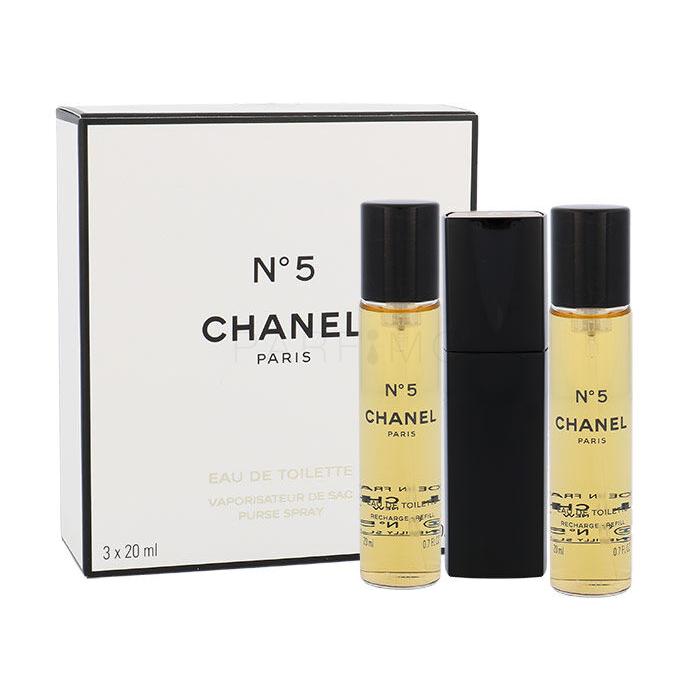 Chanel N°5 3x 20 ml Toaletna voda za žene &quot;okreni i poprskaj&quot; 20 ml