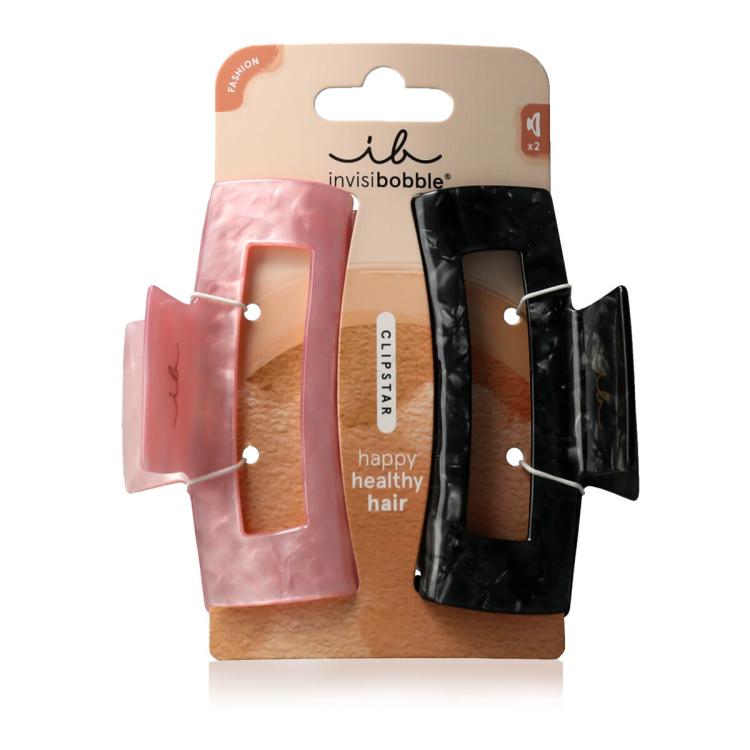 Invisibobble Clipstar Eclipse Glossy L Šnala za kosu za žene Nijansa Black &amp; Pink set