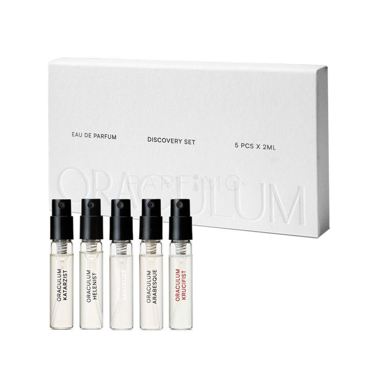 Oraculum Discovery Set Poklon set parfemska voda KATARZIST 2 ml + parfemska voda HELENIST 2 ml + parfemska voda SANTALIST 2 ml + parfemska voda ARABESQUE 2 ml + parfemska voda KRUCIFIST 2 ml