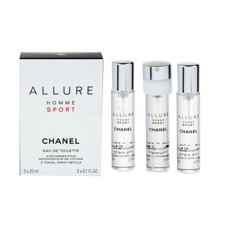 Chanel Allure Homme Sport 3x20 ml Toaletna voda za muškarce punilo 20 ml