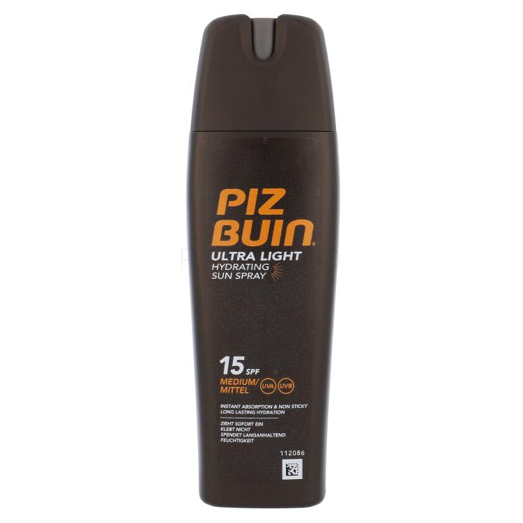 PIZ BUIN Ultra Light Hydrating Sun Spray SPF15 Proizvod za zaštitu od sunca za tijelo 200 ml