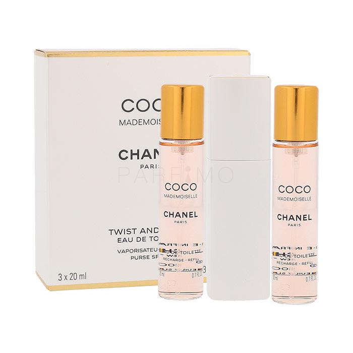 Chanel Coco Mademoiselle 3x 20 ml Toaletna voda za žene &quot;okreni i poprskaj&quot; 20 ml