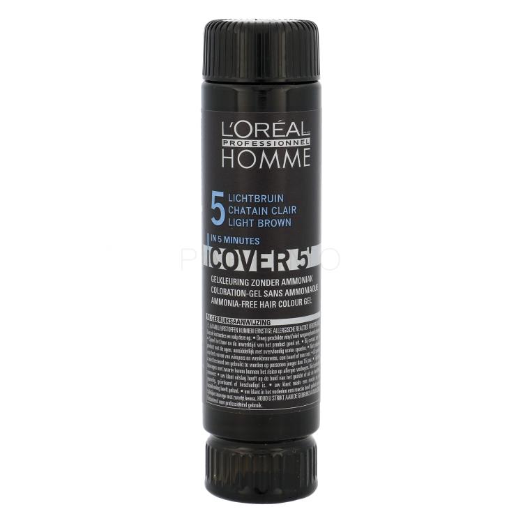 L&#039;Oréal Professionnel Homme Cover 5´ Boja za kosu za muškarce 3x50 ml Nijansa 5 Light Brown