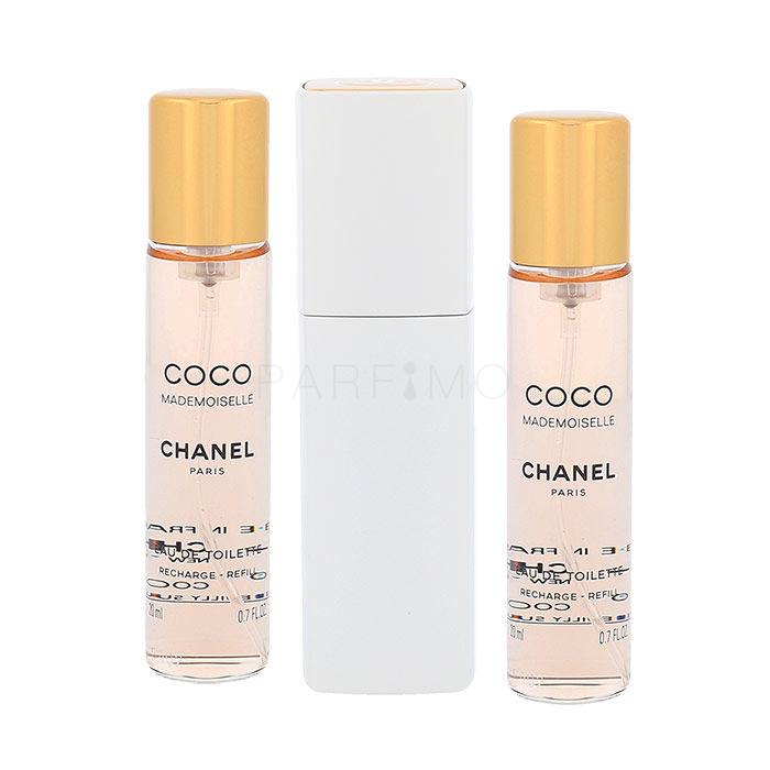 Chanel Coco Mademoiselle 3x 20 ml Toaletna voda za žene &quot;okreni i poprskaj&quot; 20 ml tester