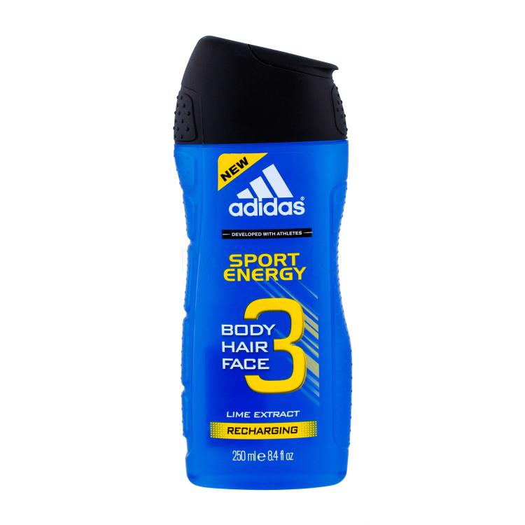 Adidas 3in1 Sport Energy Gel za tuširanje za muškarce 250 ml