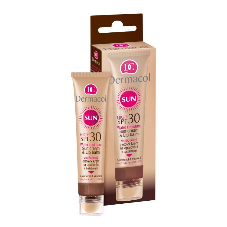 Dermacol Sun Cream &amp; Lip Balm SPF30 Proizvod za zaštitu lica od sunca za žene 30 ml
