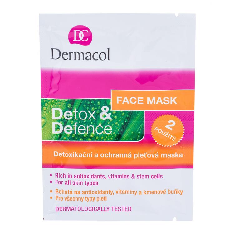 Dermacol Detox &amp; Defence Maska za lice za žene 16 g