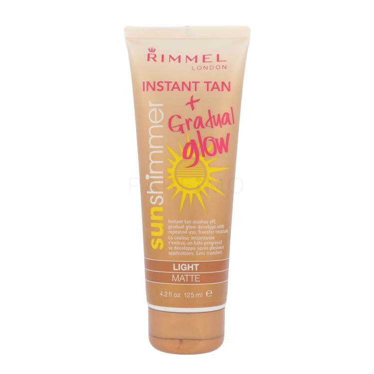 Rimmel London Sun Shimmer Instant Tan Gradual Glow Proizvod za samotamnjenje za žene 125 ml Nijansa Light Matte
