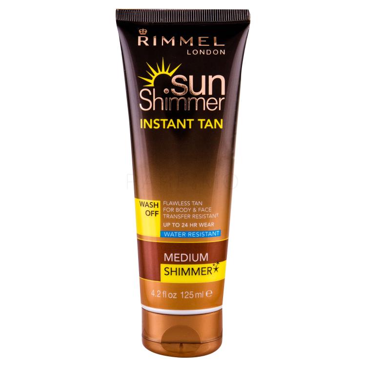 Rimmel London Sun Shimmer Instant Tan Proizvod za samotamnjenje za žene 125 ml Nijansa Medium Shimmer