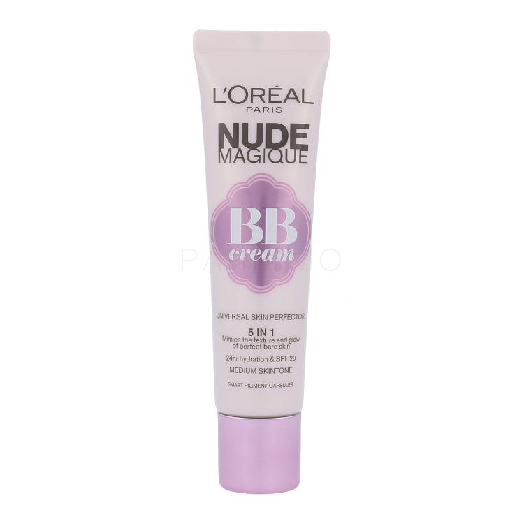 L&#039;Oréal Paris Nude Magique 5in1 SPF20 BB krema za žene 30 ml Nijansa Medium