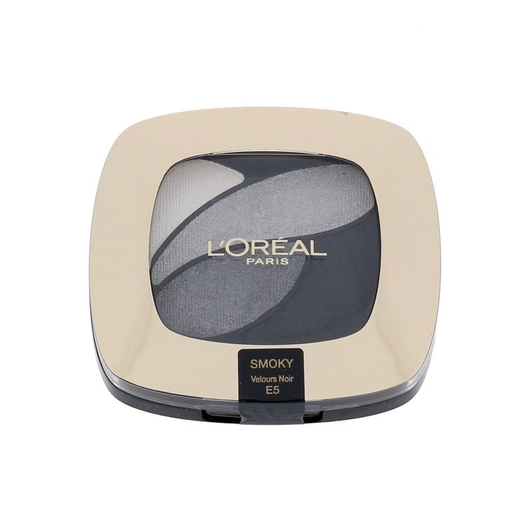 L&#039;Oréal Paris Color Riche Quad Eye Shadows Sjenilo za oči za žene 2,5 g Nijansa E5 Velours Noir