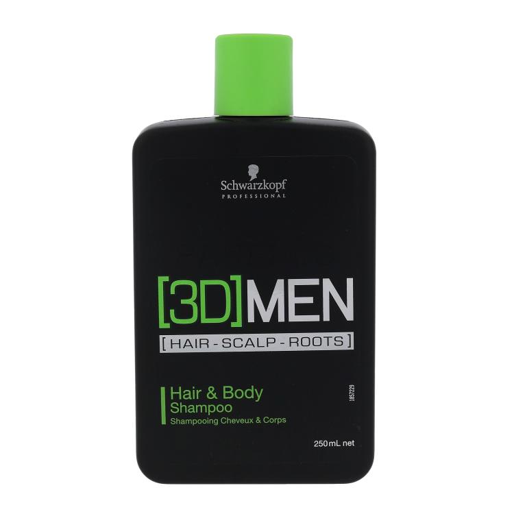 Schwarzkopf Professional 3DMEN Hair &amp; Body Šampon za muškarce 250 ml