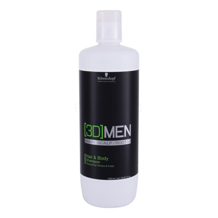 Schwarzkopf Professional 3DMEN Hair &amp; Body Šampon za muškarce 1000 ml