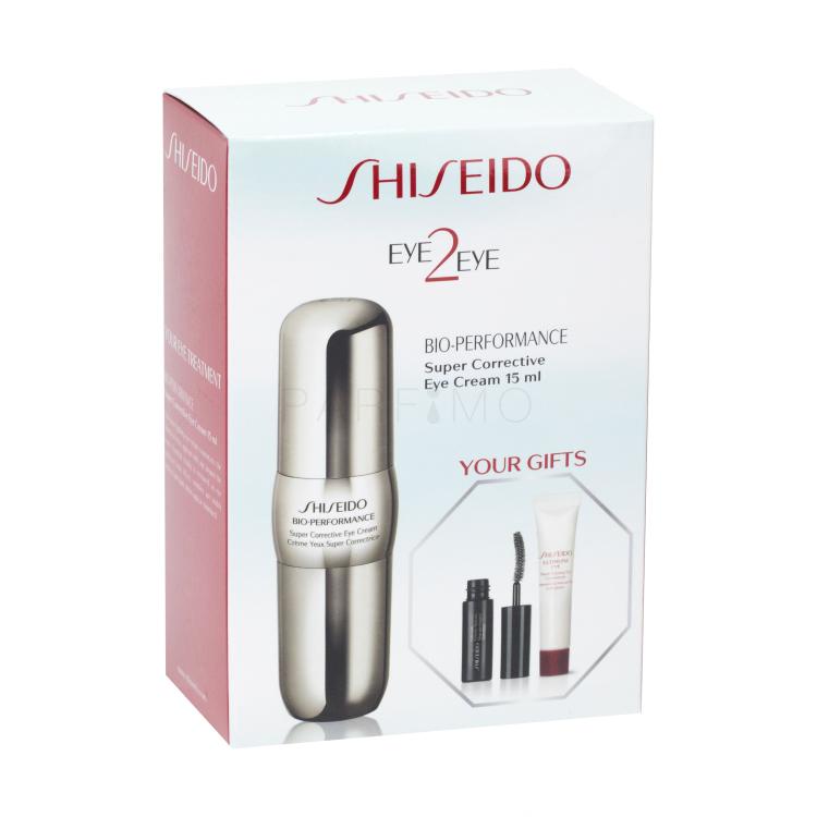Shiseido Bio-Performance Eye2Eye Poklon set krema za područje oko očiju BIO-PERFORMANCE Super Corrective 15 ml + maskara Full Lash Volume 2 ml + njega za područje oko očiju Ultimune Power Infusing Eye Concentrate 5 ml