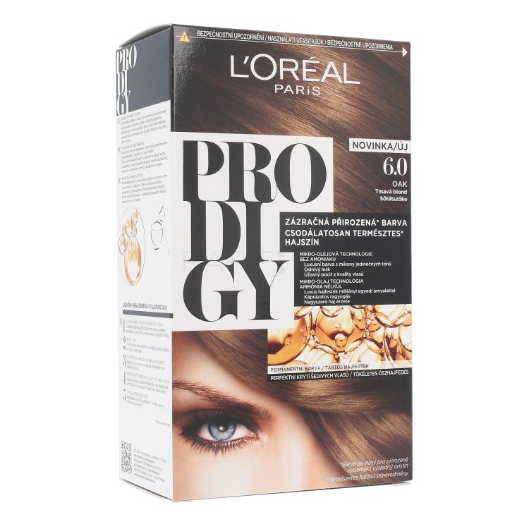 L&#039;Oréal Paris Prodigy Boja za kosu za žene 1 kom Nijansa 6.0 Oak