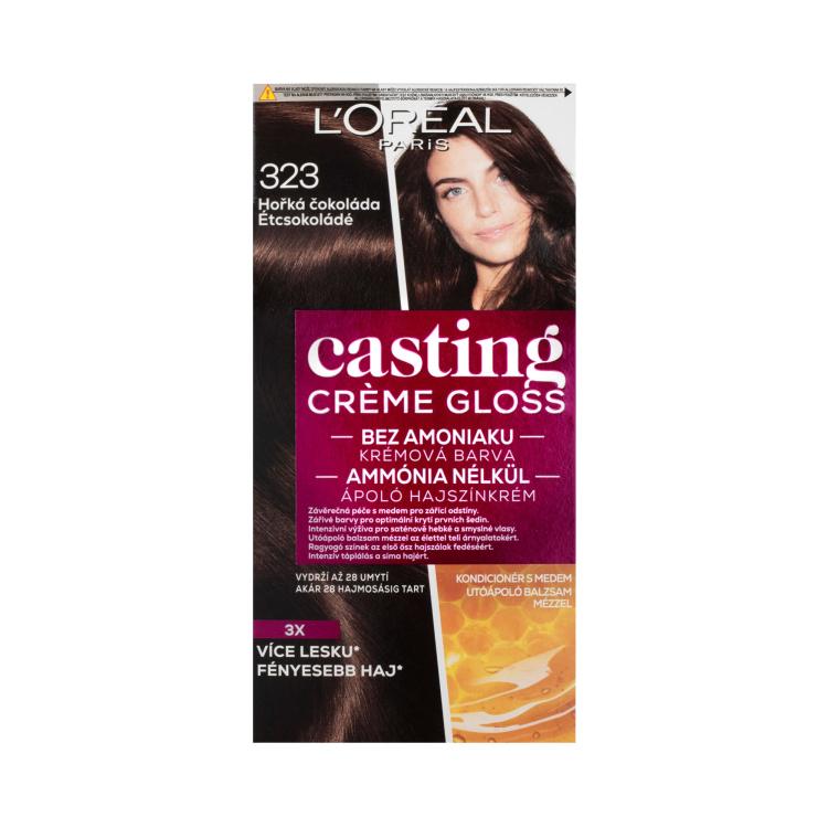 L&#039;Oréal Paris Casting Creme Gloss Boja za kosu za žene 48 ml Nijansa 323 Darkest Chocolate