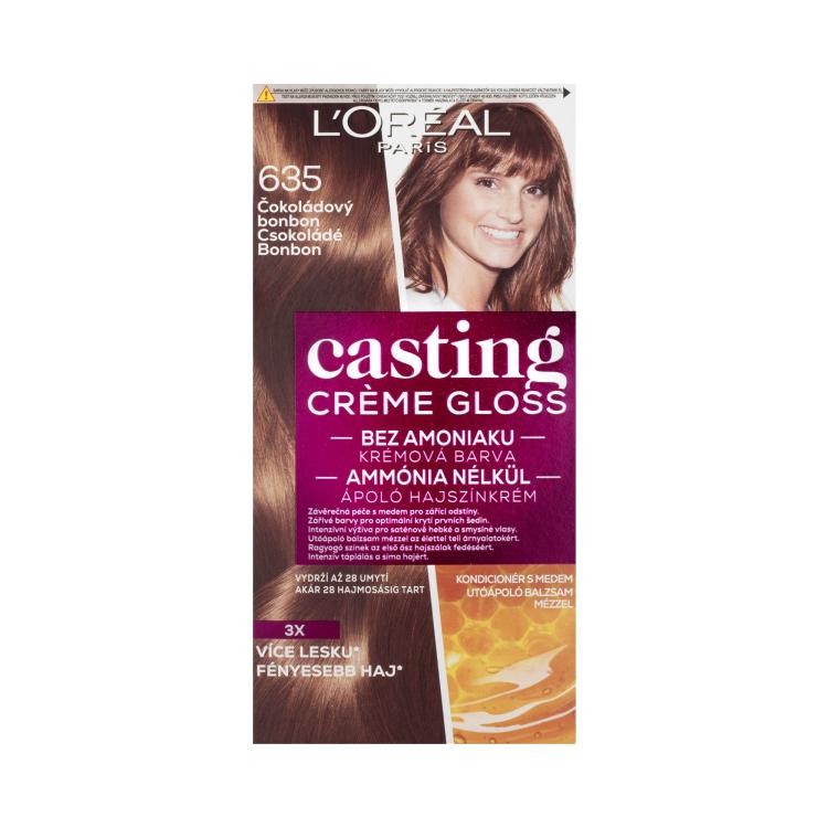L&#039;Oréal Paris Casting Creme Gloss Boja za kosu za žene 48 ml Nijansa 635 Chocolate Bonbon