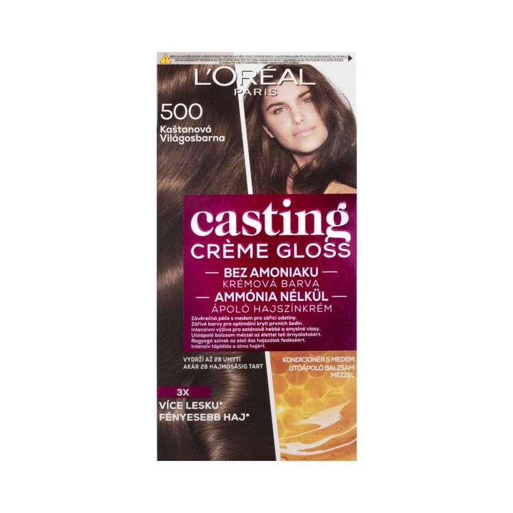 L&#039;Oréal Paris Casting Creme Gloss Boja za kosu za žene 48 ml Nijansa 500 Medium Brown