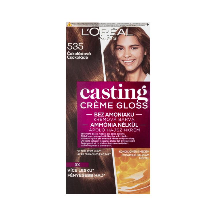 L&#039;Oréal Paris Casting Creme Gloss Boja za kosu za žene 48 ml Nijansa 535 Chocolate