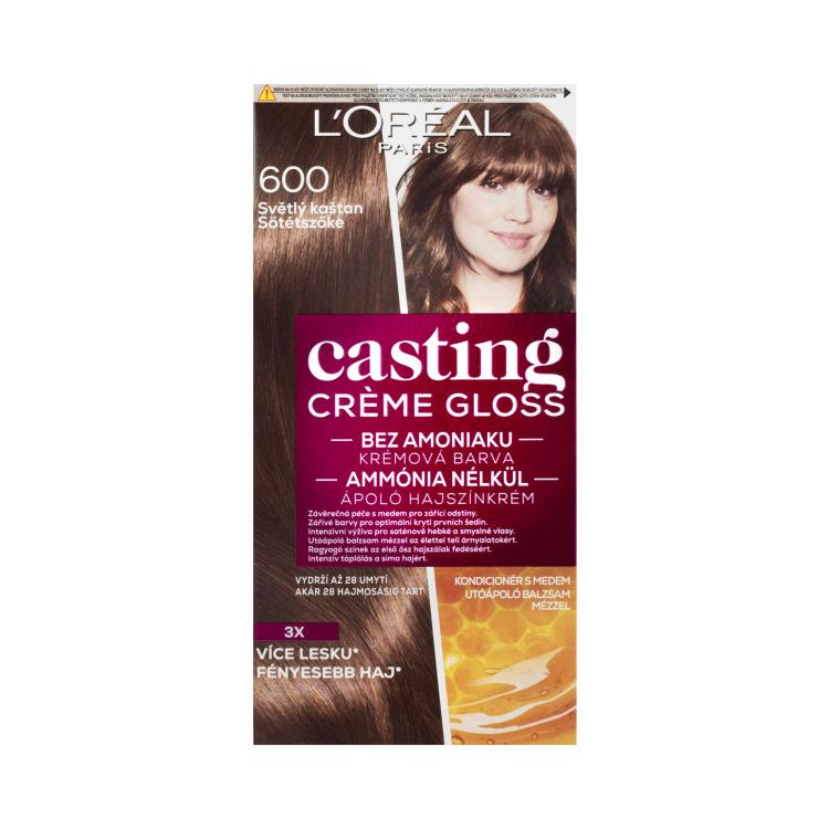 L&#039;Oréal Paris Casting Creme Gloss Boja za kosu za žene 48 ml Nijansa 600 Light Brown