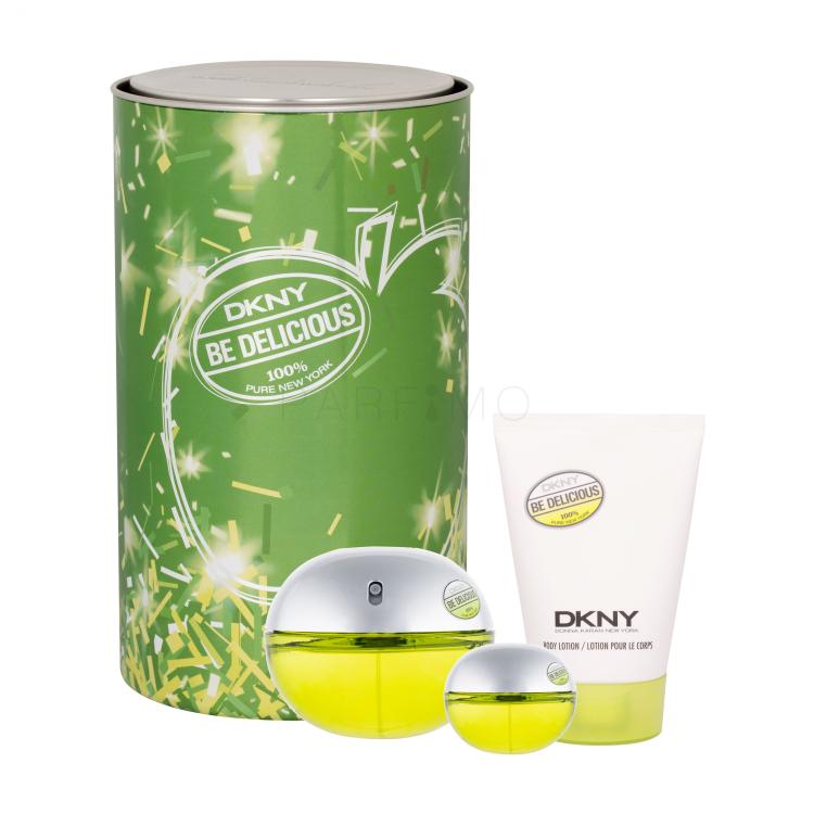 DKNY DKNY Be Delicious Poklon set parfémovaná voda 100 ml + parfémovaná voda 7 ml  + tělové mléko 100 ml