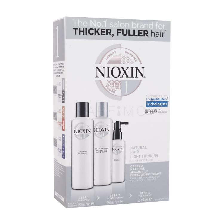 Nioxin System 1 Poklon set šampon 150 ml + balzam 150 ml + njega kosa 50 ml