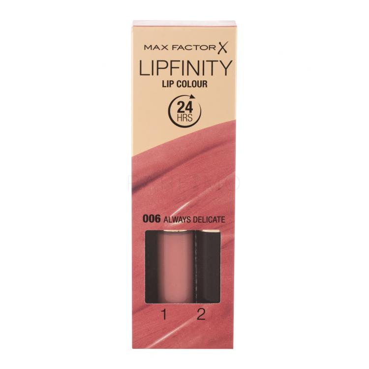 Max Factor Lipfinity Lip Colour Ruž za usne za žene 4,2 g Nijansa 006 Always Delicate