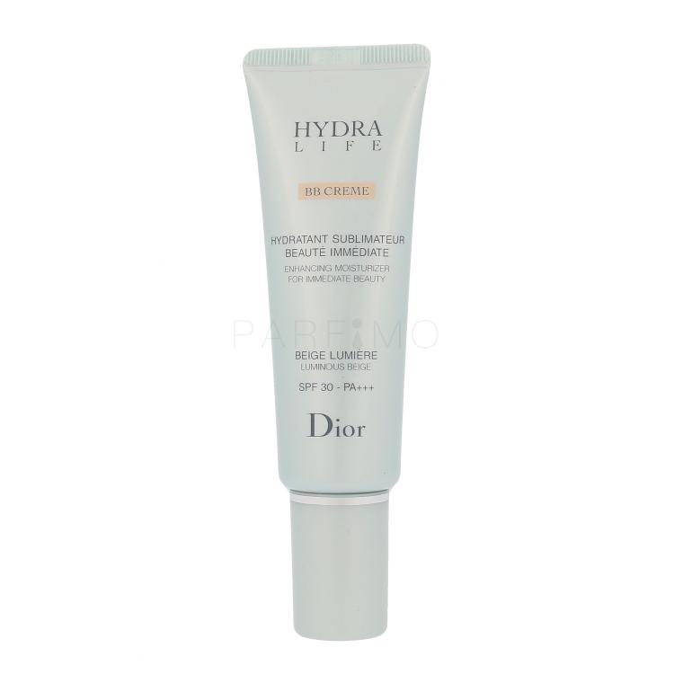 Christian Dior Hydra Life Enhancing Moisturizer SPF30 BB krema za žene 50 ml Nijansa 01 Luminous Beige tester