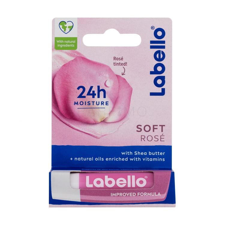 Labello Soft Rosé 24h Moisture Lip Balm Balzam za usne za žene 4,8 g