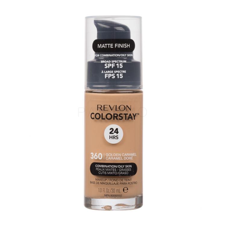 Revlon Colorstay Combination Oily Skin SPF15 Puder za žene 30 ml Nijansa 360 Golden Caramel