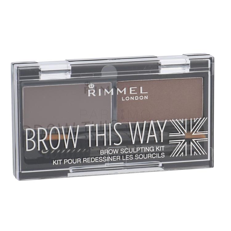 Rimmel London Brow This Way Paletica za obrve za žene 2,4 g Nijansa 002 Medium Brown