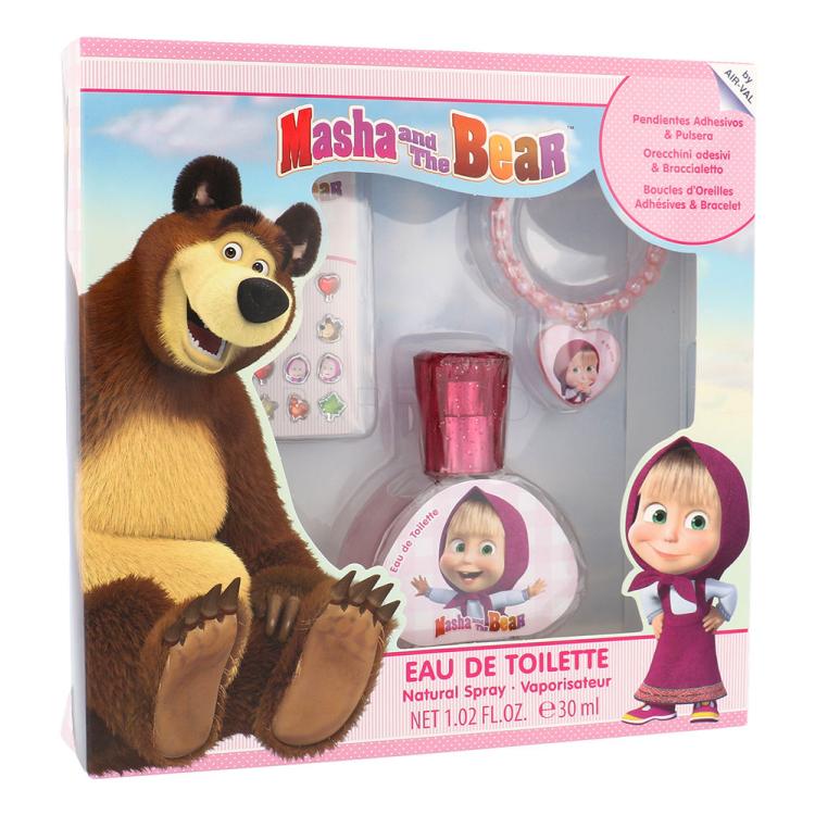 Disney Masha and The Bear Poklon set toaletna voda 30 ml + naušnice + narukvica