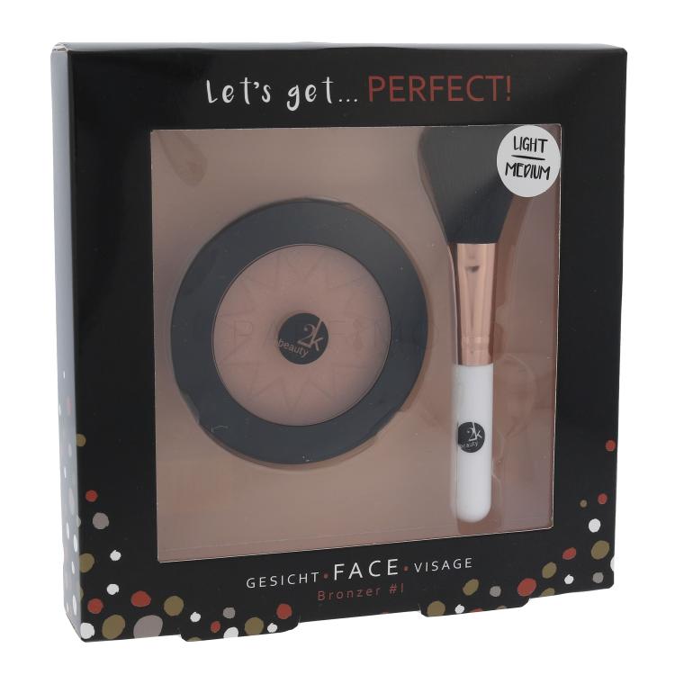 2K Let´s Get Perfect! Poklon set bronzer 10 g + kozmetički kist 1 ks