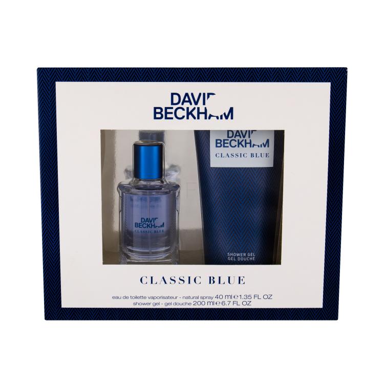 David Beckham Classic Blue Poklon set toaletna voda 40 ml + gel za tuširanje 200 ml